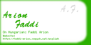 arion faddi business card